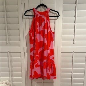 Joy Joy Vibrant Red and Pink Dress